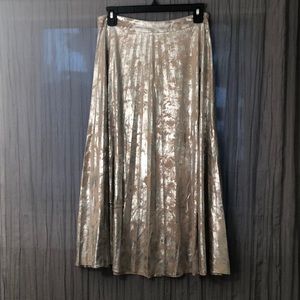 Metallic Midi Skirt